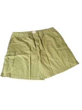 Boulder Creek Cargo Shorts Mens 3XL 46 Big Tall Green Khaki Elastic Outdoor LL